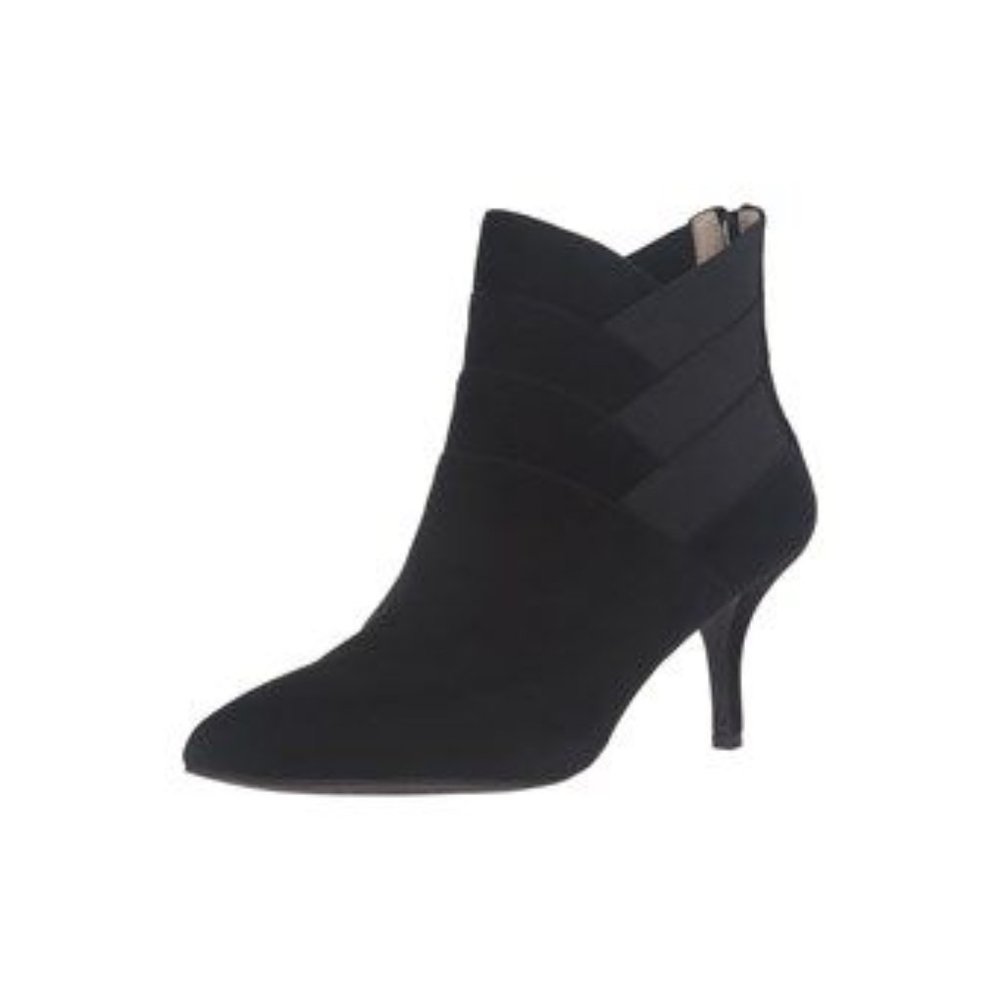 ADRIENNE VITTADINI SANDE LEATHER POINTED TOE ANKLE, BLACK 11 M, NEW - Picture 3 of 14